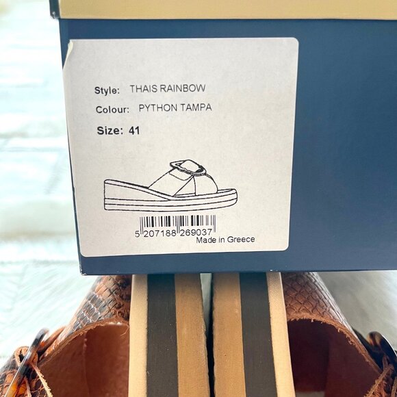 Ancient Greek Sandals Thais Rainbow Wedge Sandals in Python Tampa - Picture 12 of 12